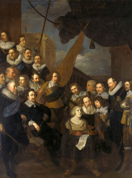 officers and members of the militia of district xix in amsterdam led by captain cornelis bicker and lieutenant frederick van banchem